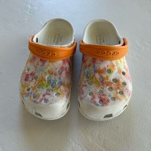 Crocs Orange Zing Splatter Dye size 13Kids